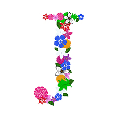 Image showing Floral Alphabet Letter