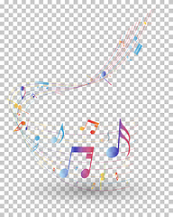 Image showing Musical Notes Background