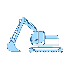 Image showing Icon Of Construction Bulldozer