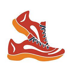 Image showing Icon Of Fitness Sneakers