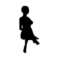 Image showing Naked sexy girls silhouette