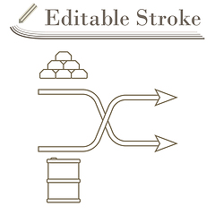Image showing Gold And Oil Comparison Chart Icon