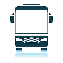 Image showing Tourist Bus Icon Front View