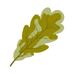 Image showing Autumn Oak Leaf