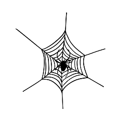 Image showing Halloween black spider