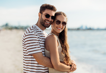 Image showing happy couple on summer beach