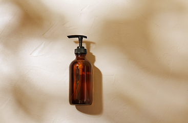 Image showing bottle of shower gel or liquid soap with dispenser