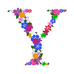 Image showing Floral Alphabet Letter