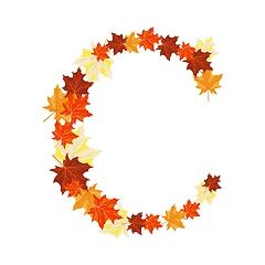 Image showing Autumn Maples Leaves Letter