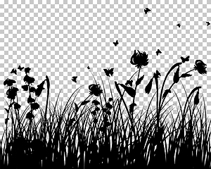 Image showing meadow silhouettes