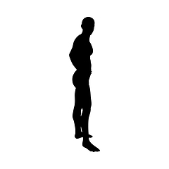 Image showing Standing Pose Man Silhouette