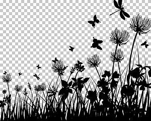 Image showing meadow silhouettes