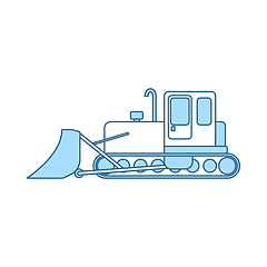 Image showing Icon Of Construction Bulldozer