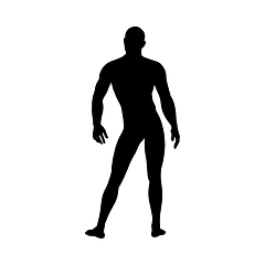 Image showing Standing Pose Man Silhouette