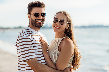 Image showing happy couple on summer beach