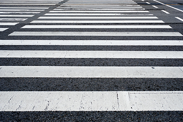 Image showing Crosswalk pedestrian crossing in the street