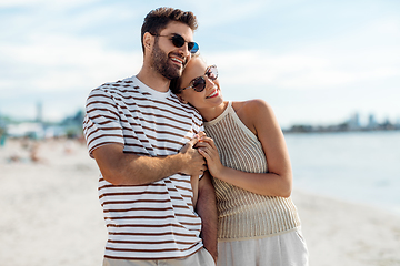 Image showing happy couple on summer beach