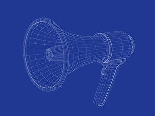 Image showing 3D model of electric megaphone
