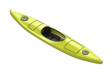 Image showing Green plastic kayak