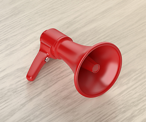 Image showing Red electric megaphone