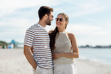 Image showing happy couple on summer beach