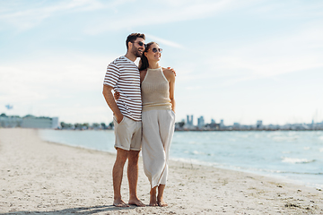 Image showing happy couple on summer beach