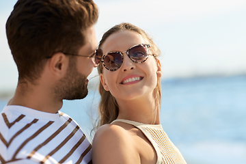 Image showing portrait of happy couple on summer beach