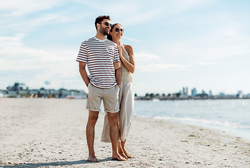 Image showing happy couple on summer beach