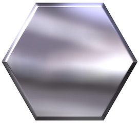 Image showing 3D Silver Hexagon