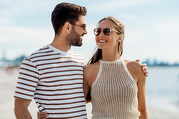 Image showing happy couple on summer beach