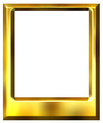 Image showing 3D Golden Photo Frame