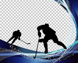 Image showing Hockey player silhouette