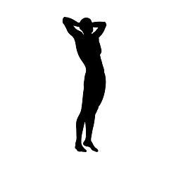 Image showing Standing Pose Man Silhouette