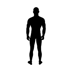 Image showing Standing Pose Man Silhouette