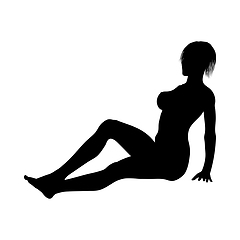 Image showing Naked sexy girls silhouette