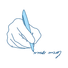 Image showing Signing Hand Icon