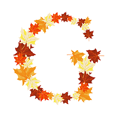 Image showing Autumn Maples Leaves Letter