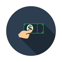 Image showing Hand Holding Money Icon