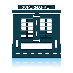 Image showing Supermarket Parking Square Icon