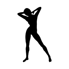 Image showing Naked sexy girls silhouette