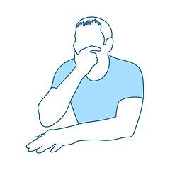 Image showing Thinking Man Icon