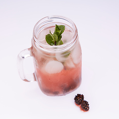 Image showing Soft drinks. Homemade lemonade.