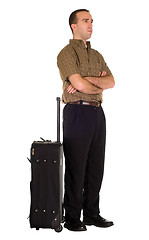 Image showing Man Waiting With Luggage