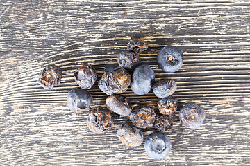 Image showing rotten spoiled blueberries