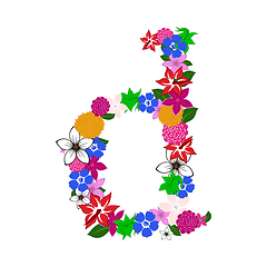 Image showing Floral Alphabet Letter