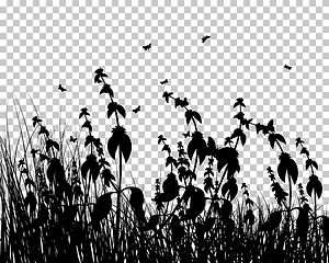 Image showing meadow silhouettes