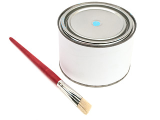 Image showing bucket of color and brush