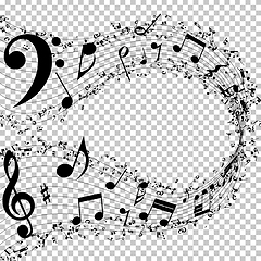 Image showing Musical Notes Background