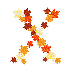 Image showing Autumn Maples Leaves Letter