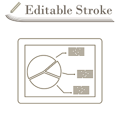 Image showing Tablet With Analytics Diagram Icon